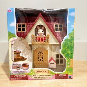 Calico Critters Red Roof Cozy Cottage Starter Home - New in Damaged Box